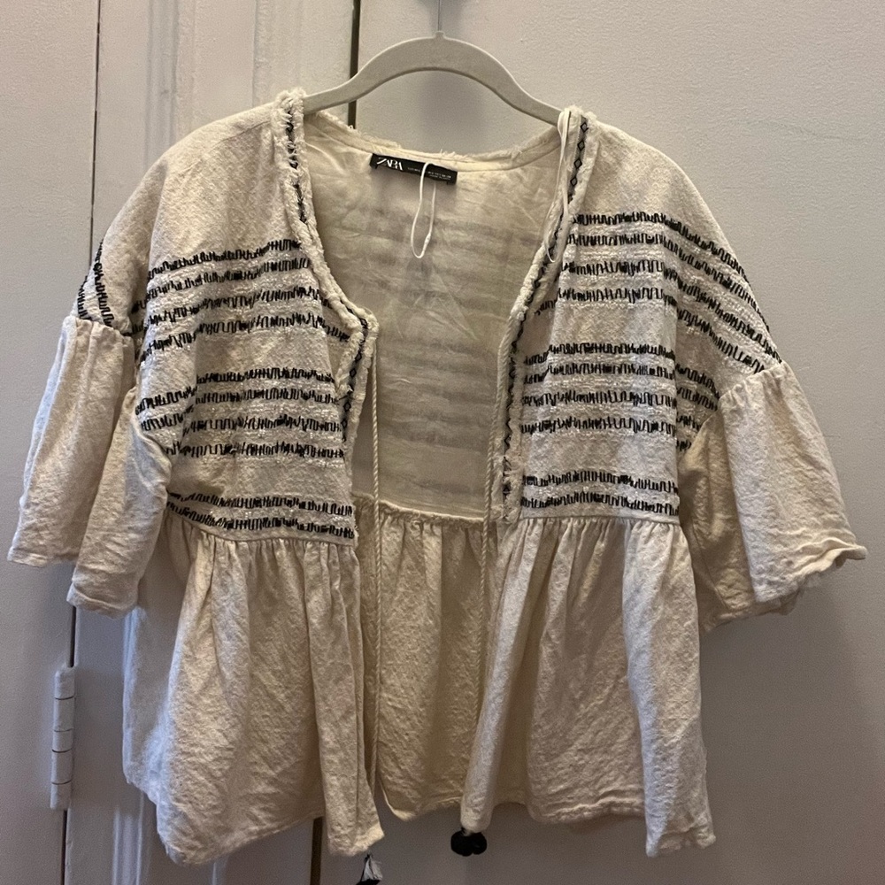 Zara open “jacket” top